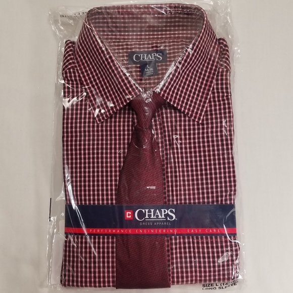Chaps Other - CHAPS Boys Read, Black & White Dress Shirt